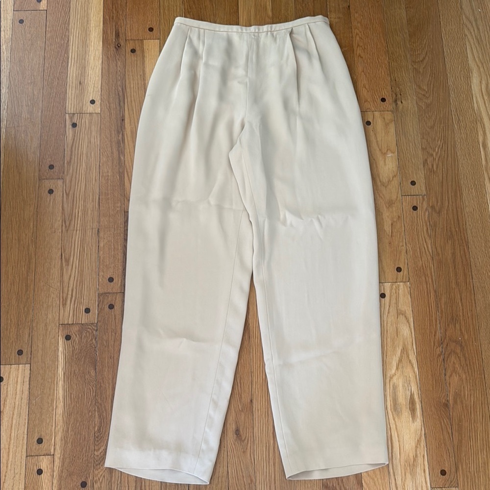 Dana Buchman Silk Blend Size 10 Women's Trouser Pleat Front Pants Lined